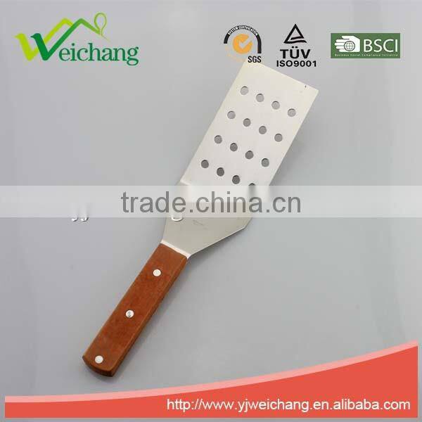 WCTS802 Kitchen Stainless Steel Blade Wooden Grip Baking Cake Pie Pizza Shovel Spatula