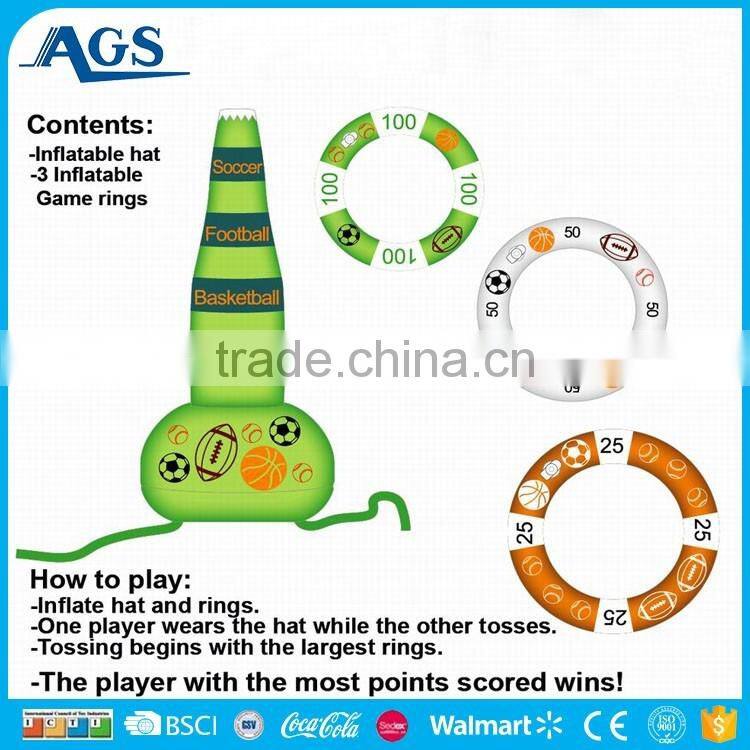 New design factory price kid game play rings inflatable toy