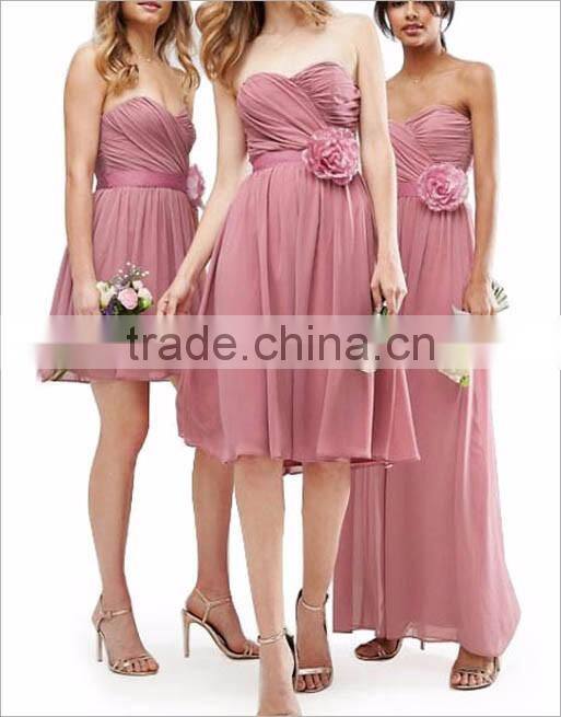 Spring Summer 2016 chiffon bridesmaid dresses V-neck sexy cheap designer long wedding dresses