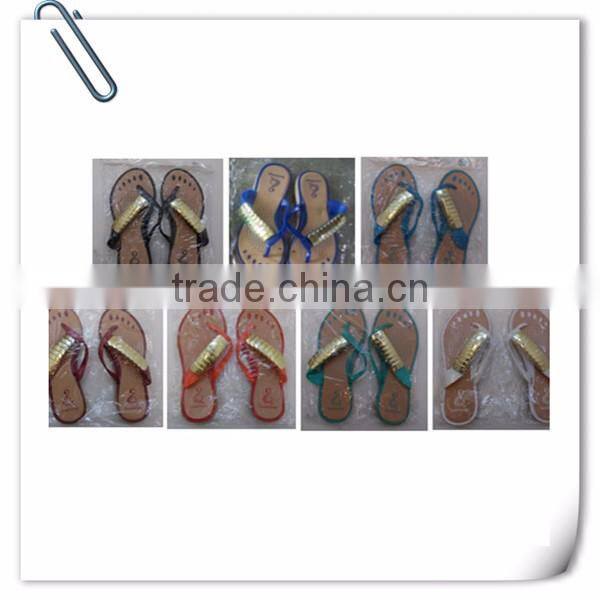 Ladies Summer Slippers PVC flip flops stock,170307a