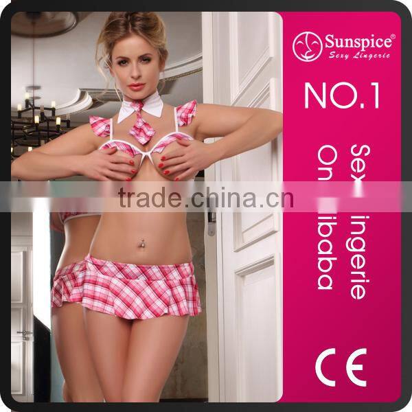 open cup bra naughty school girl sexy costume