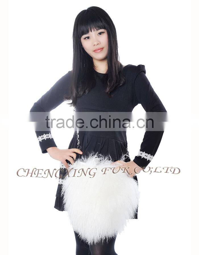 CX-H-09 Fashion Genuine Mongolian Lamb Fur Cheap Handbags From China