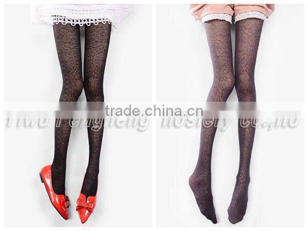 glossy custom printed ladies pantyhose