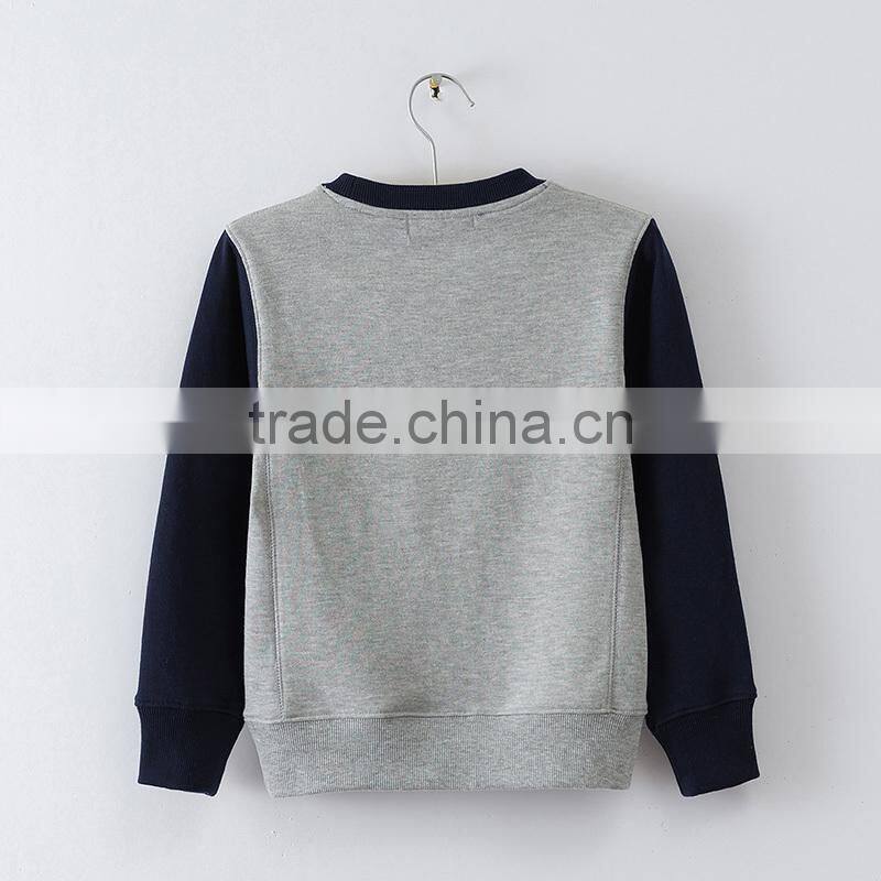Autumn fashion top quality boys clothing pullover basic sweatshirt clothing flocking design