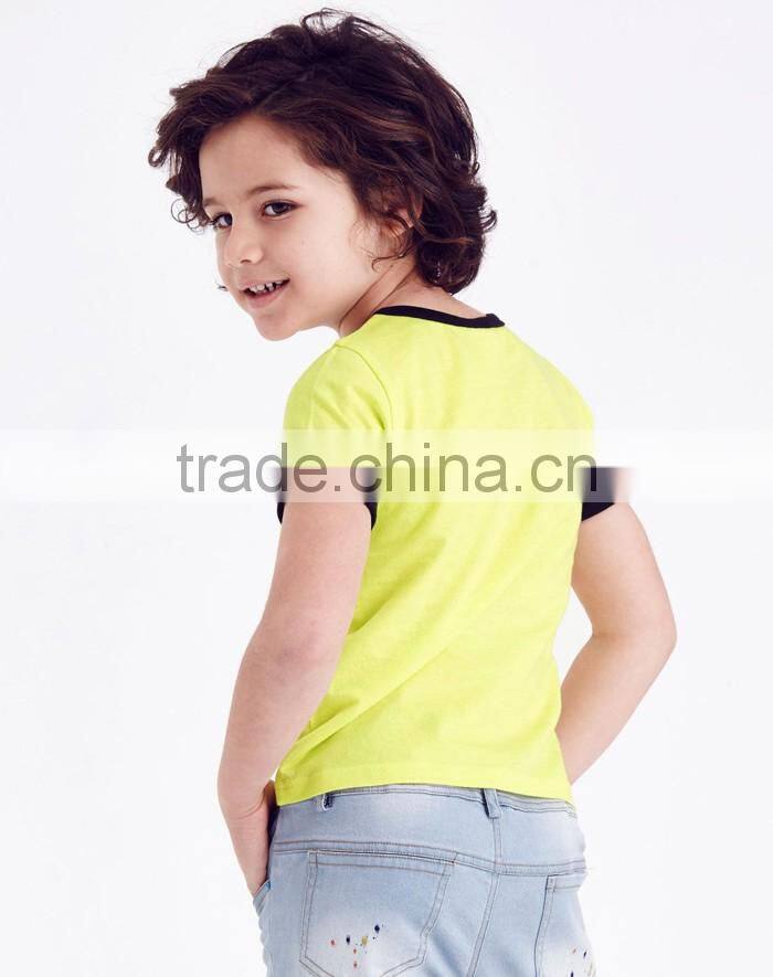 Newest super quality short sleeve cotton cute printing child t-shirts