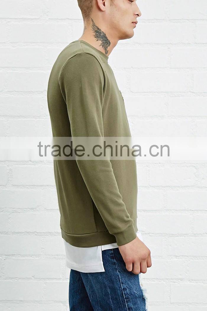 Wholesale distressing blank hoodies men sweatshirts