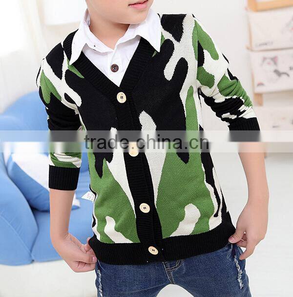 Camouflage Design Thin Knitted Sweater Cardigan Factory