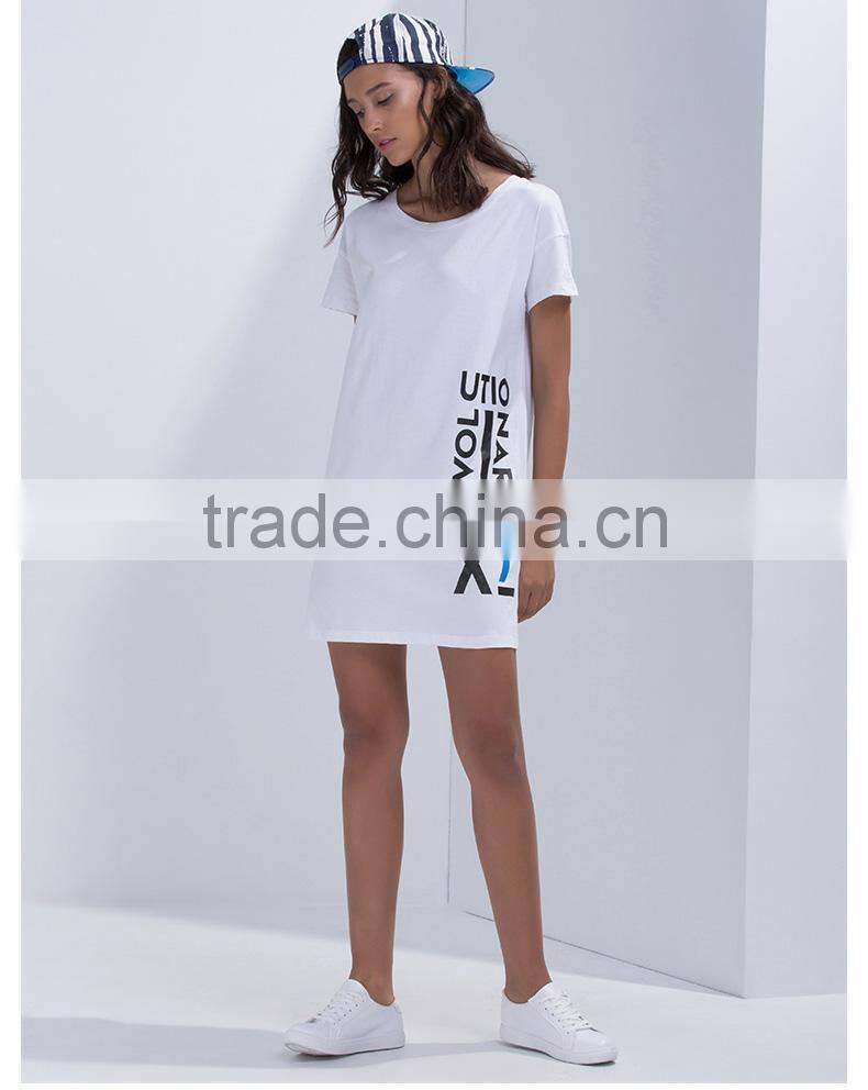 new ladies fashion dress 2017 design dress women casual t shirt dress