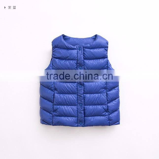 factory suppliers children's vests & custom fashion girls winter padded waistcoats