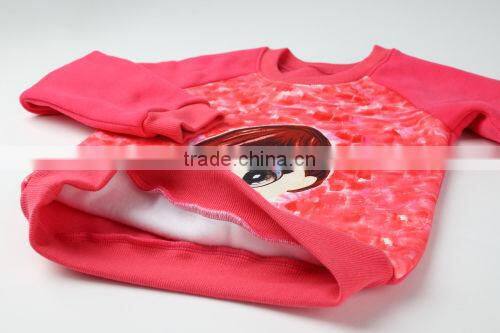 children printing long sleeve little girl sweater