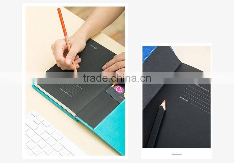 A5 softcover busniess notebook PU section sawing binding planner for gift customizable logo
