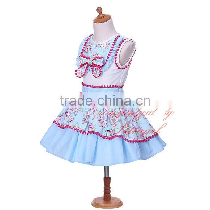sky blue flower girl dress child clothes