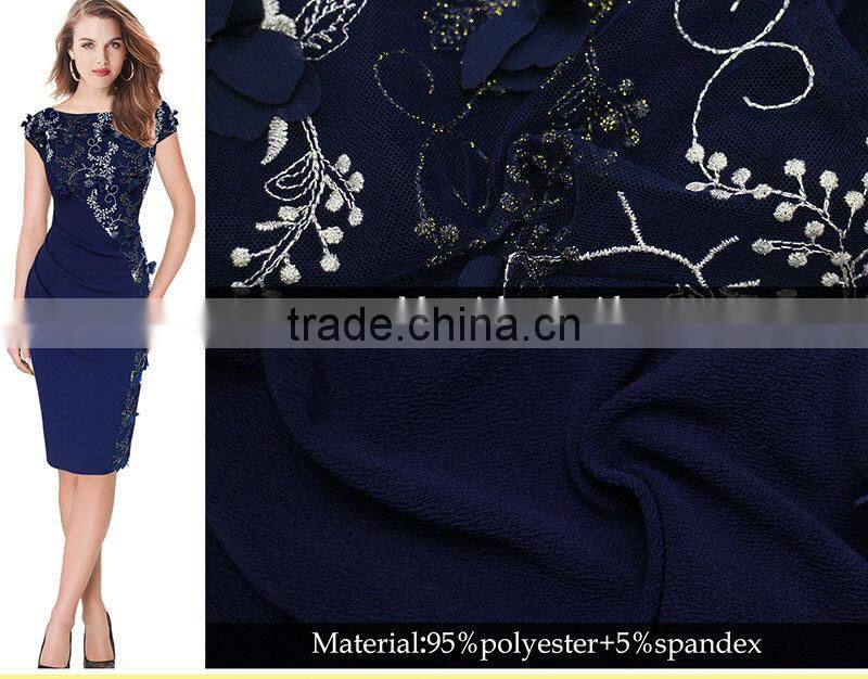 OEM fashion latest ladies middle age summer bodycon sexy embroidered dress for wholesale