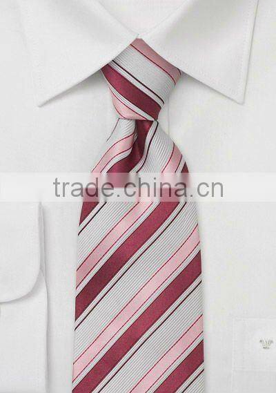 men's striped poly neck tie