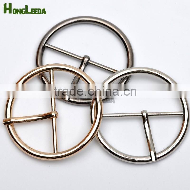 40mm 1.5inch metal alloy pin buckle big round belt bag buckles nickle,black,gold colors BK-083