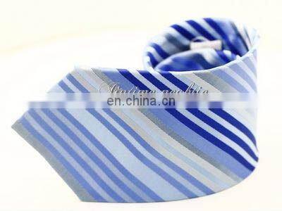 stripe 100% jacquard silk