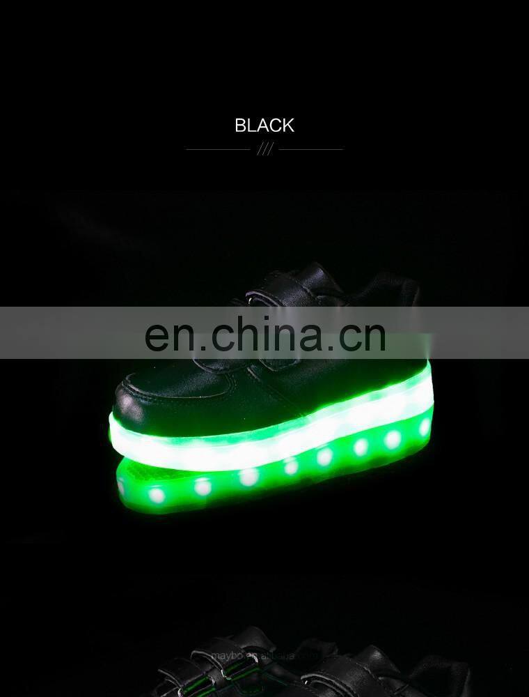 Factory wholesale Led USB charge shoes Children kids casual shoes Led sneakers for boys girls