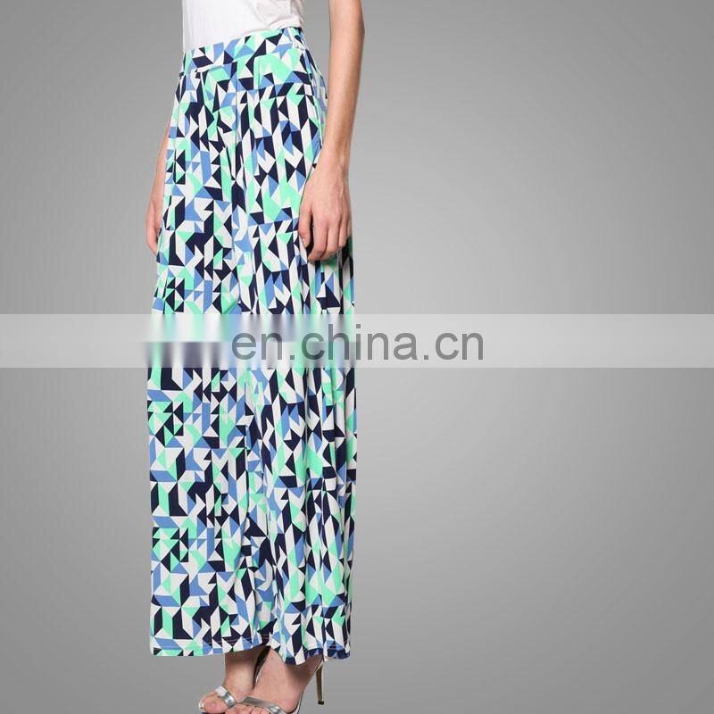 New Pants High Waisted Wide Leg Pants Islamic Women Loose Palazzo Bottom Pants Muslim Wear Women Floral Printed Trousers