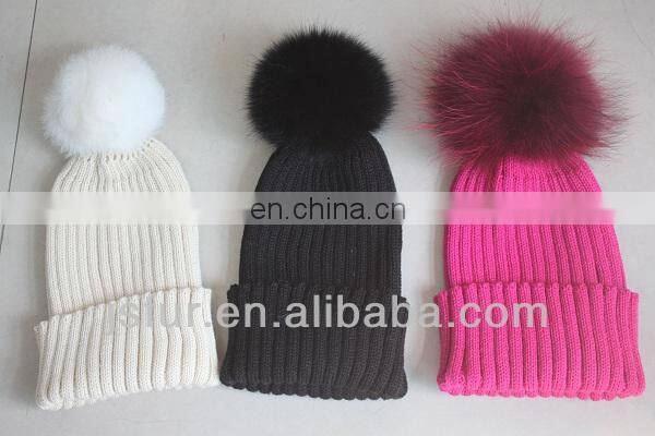 Plain Strip Style Custom Wholesale Newborn Baby Girl Knit Hats