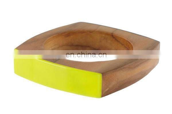 Vintage Design Wood Brass Inlay Bangles Set