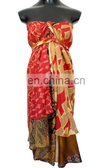 Old Silk Saree Recycled Multiwear Indian Magic Vintage Wrap Skirt