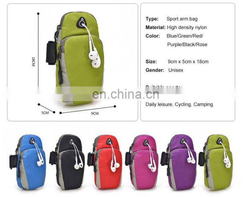 Mini Outdoor Cycling Sports Running Camping Wrist Pouch Mobile Phone Arm Bag Key Money arm bag