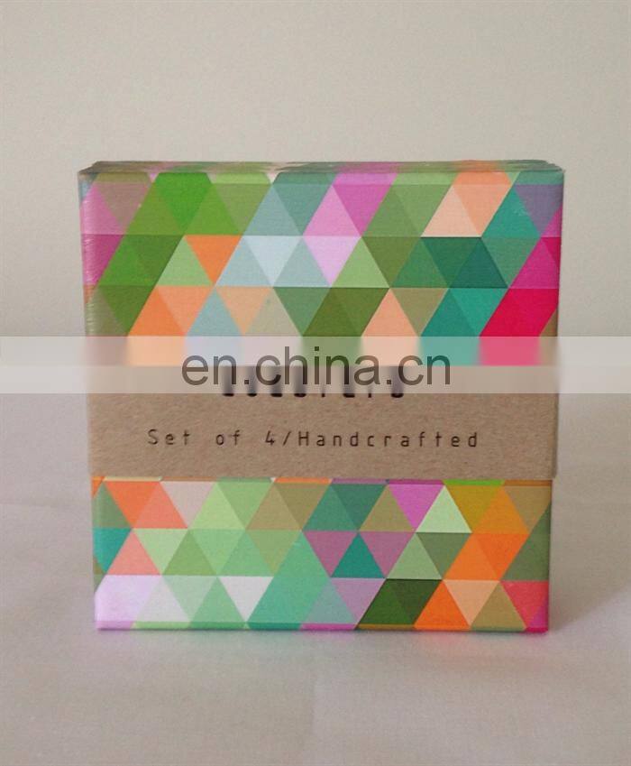 Promotional gift ceramic coffee cup pad, ceramic drink coaster set