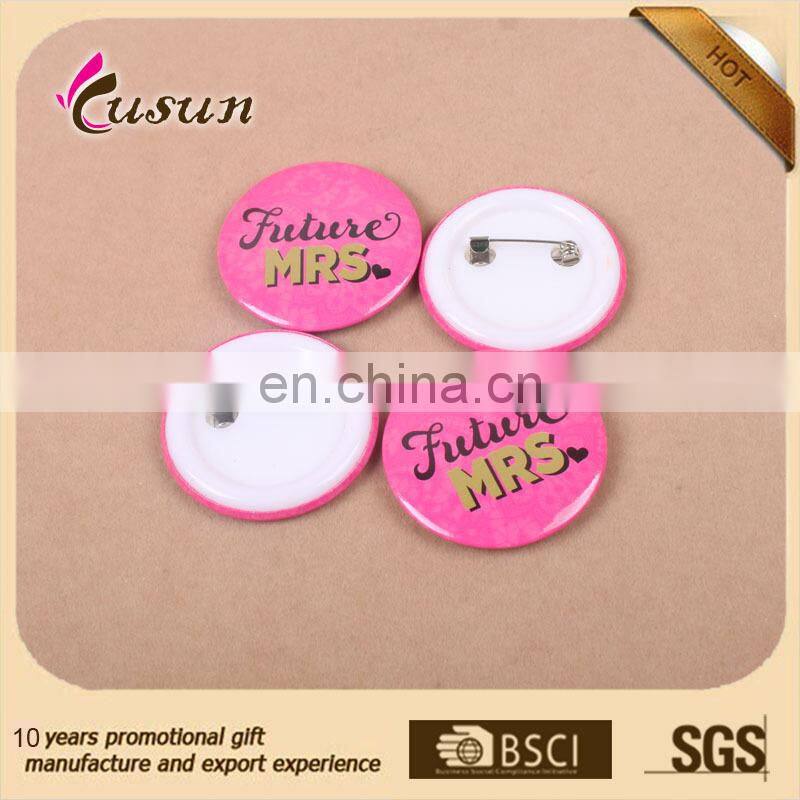 Customized Security Pin Round Metal Button Badge