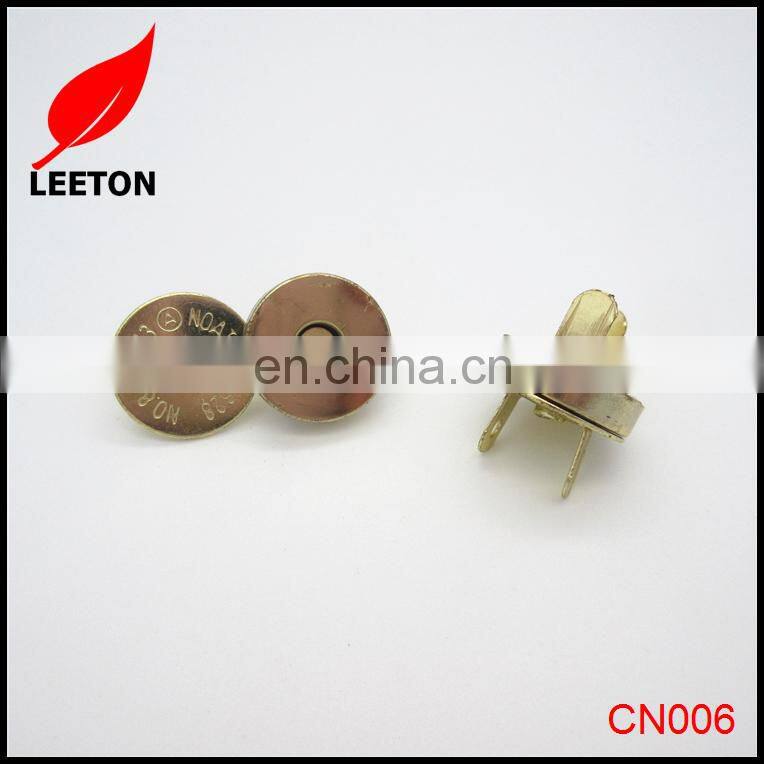 Factory supply 18mm Gold magnetic snap button for clothing