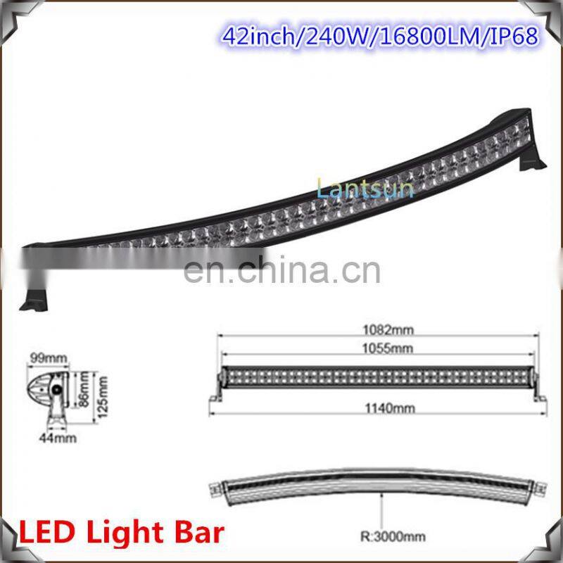 2015 44inch JK GMC ram 2500 3500 curved roof mounting led light bar