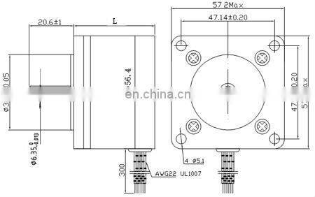 SM57ST round type 57mm nema 23 step motor
