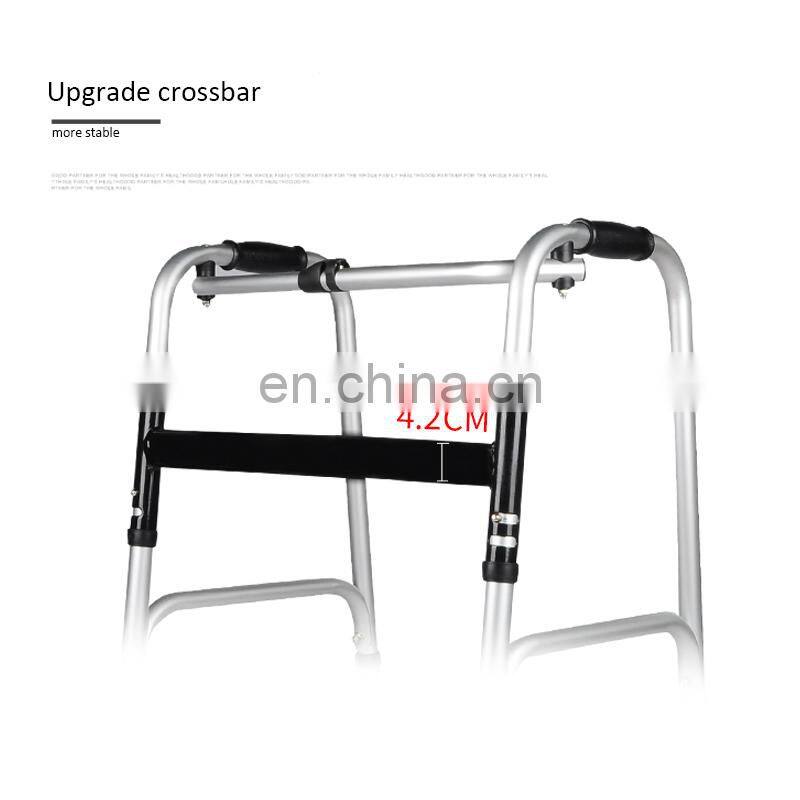 Rehabilitation Product for Old People and Disabled Knee Walk Folding Lightweight Aluminium Walking Zimmer Frame Walker