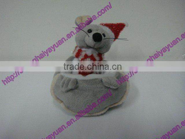 stuffed plush mouse mobile phone holder