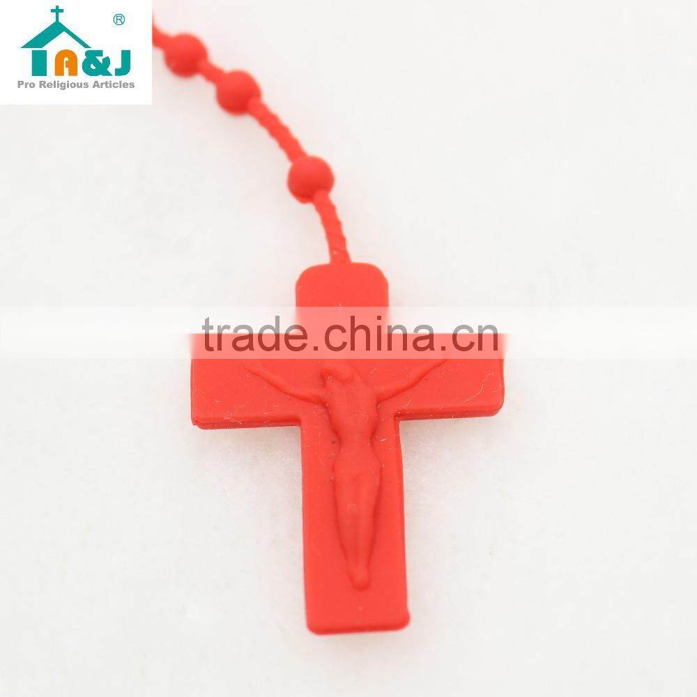Silicon rubber rosary necklace