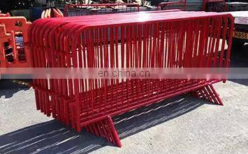 Welded fixed feet crowd control barrier steel crush barrier temporary fence