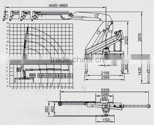 8-10ton DongFeng Lorry Crane