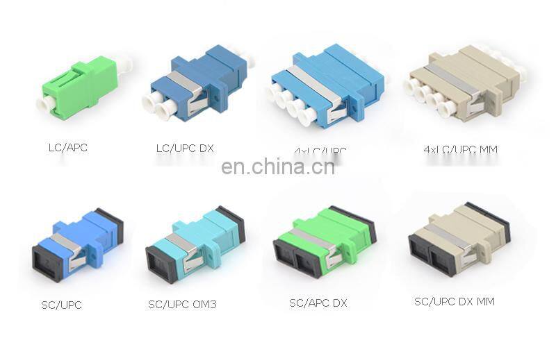 Low price LC SC UPC Duplex OM4 MM Plastic Fiber Optic Adapter