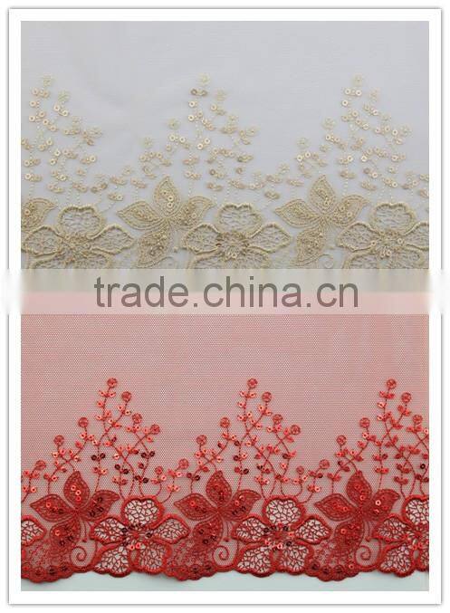 Flower pattern embroidery lace trimming for women