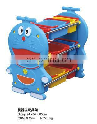 2018 little minions kids plastic toy storage shelf for hot sale