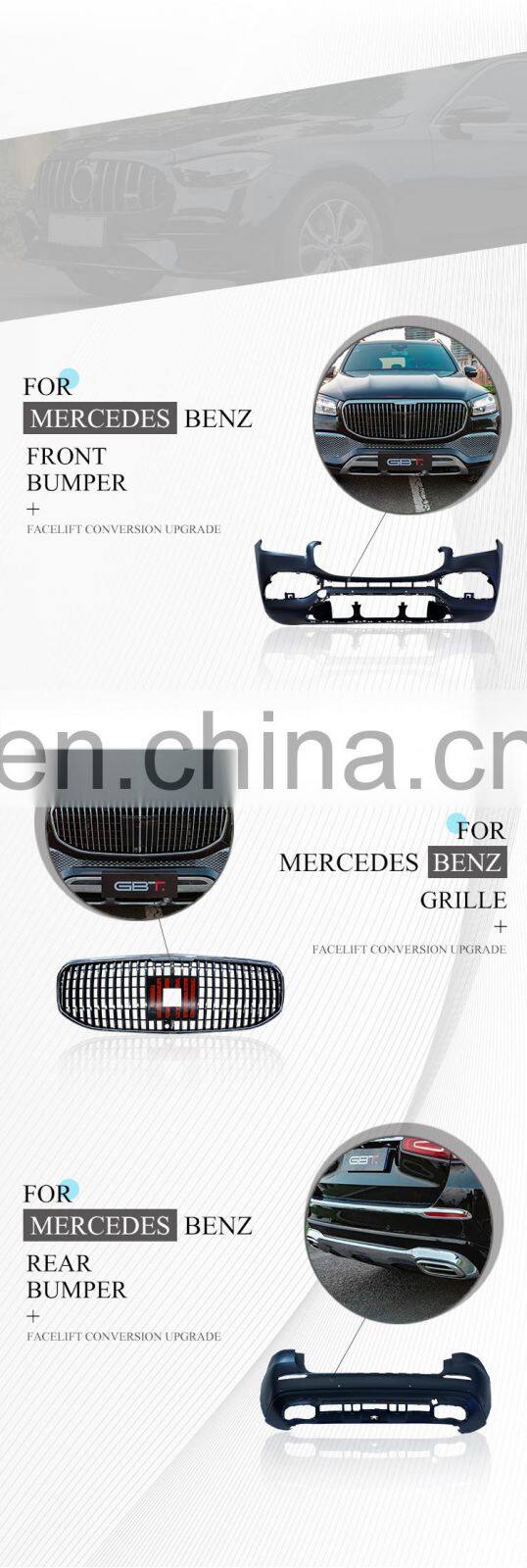 GBT drop shipping car tuning parts maybach bodykit gls facelift for mercedes x167 gls bodykit