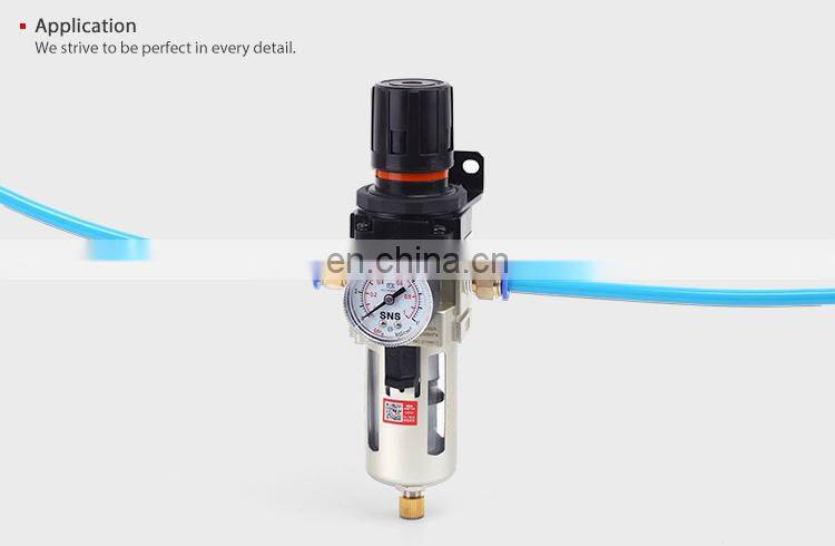 SNS pneumatic AW Series air source treatment unit air filter pressure regulator with gauge