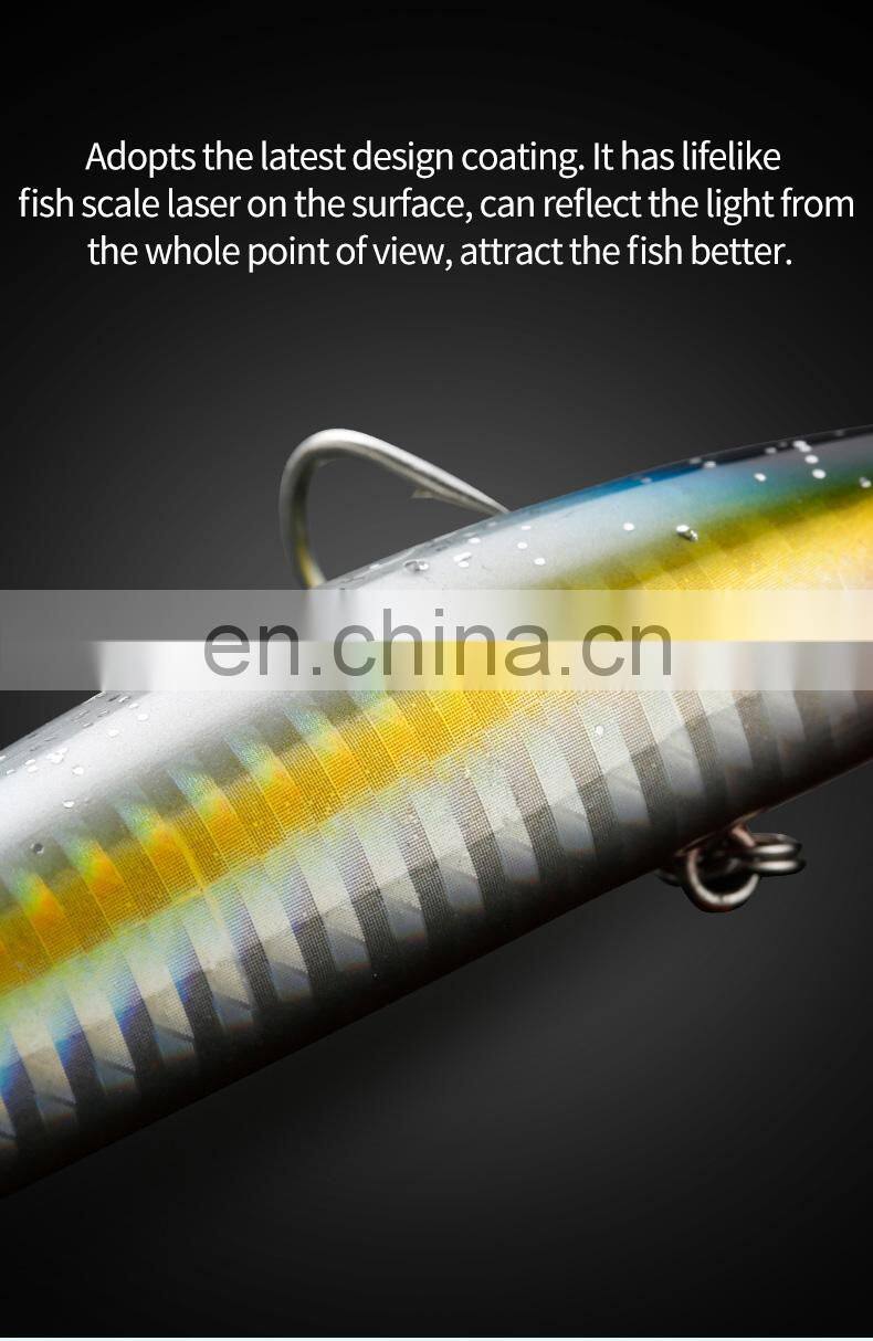 JOHNCOO 105mm 18.5g 3D Eyes Life-like Slow Sinking Minnow Lure Bass Fishing Lures