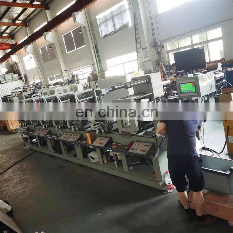 UTR320S 4 6 Color Roll to Roll Automatic rotary UV letterpress Intermittent Adhesive Label Sticker Printer with Servo Die Cut