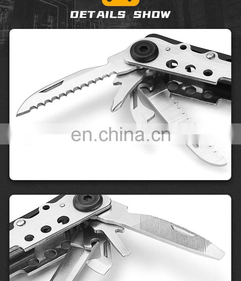 Multitool Fold the Pliers15 in 1 Portable Pocket Multifunctional Multi Tool with Pliers Knife for Outdoor Survival Camping