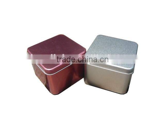 small square cosmetic package metal soap tin box