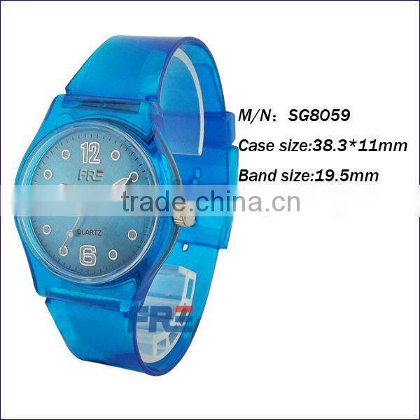 clear plastic watch box plastic ladies watch Japan movement