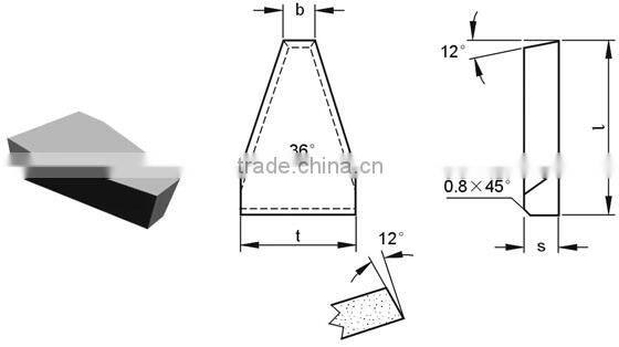 Tungsten carbide brazed saw tips C430