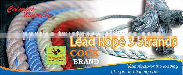 3 strands color twisted lead rope with UV protection and waterproof