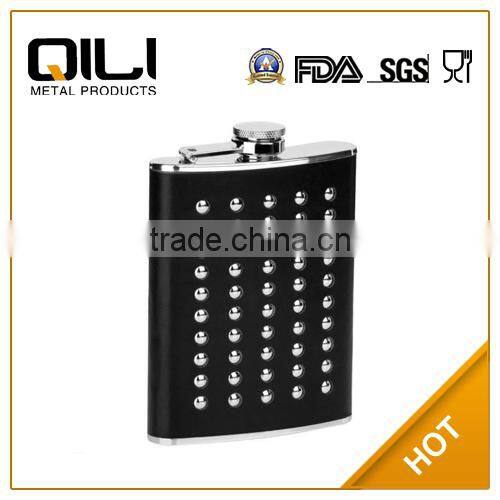 18/8 FDA 70Z Blue Leather Rivet Stainless Steel Flagon