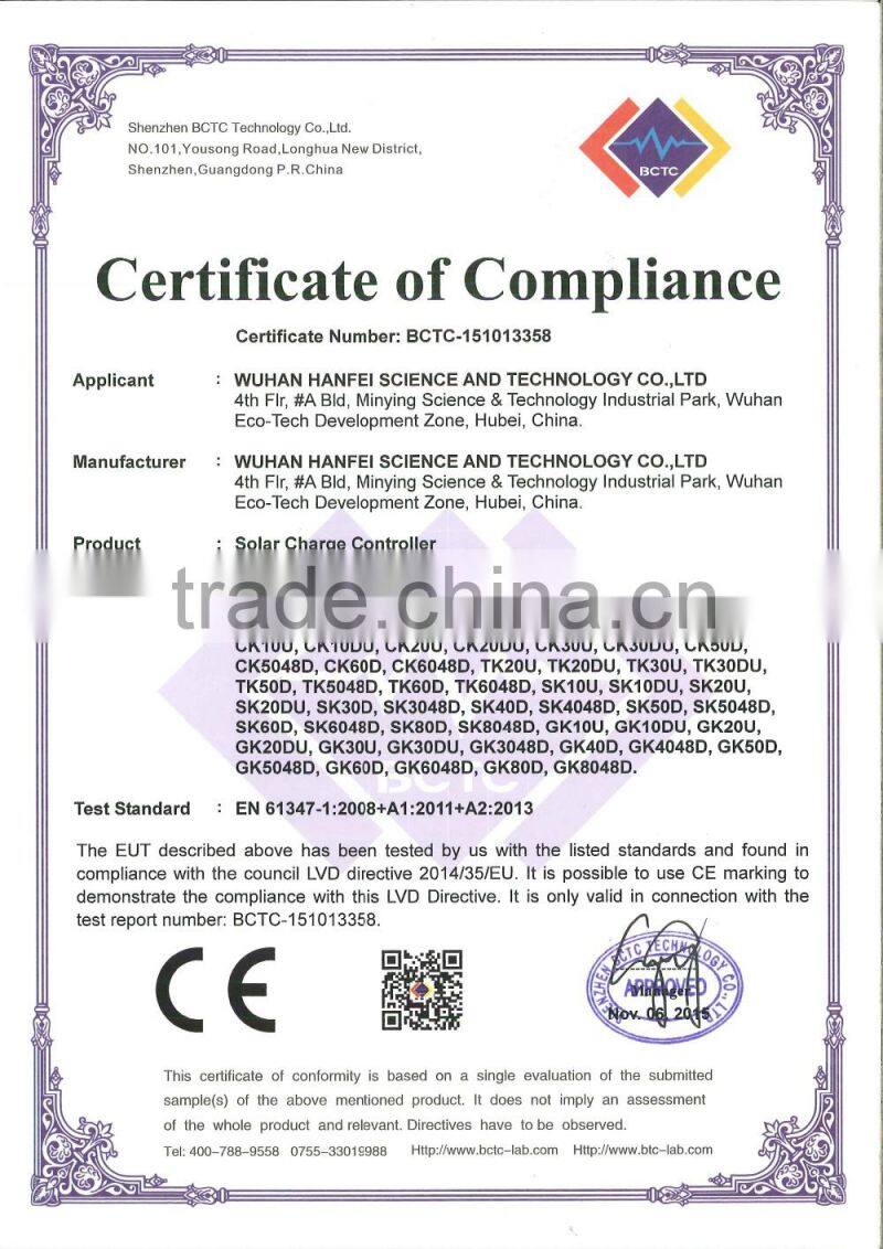High efficiency off grid mppt solar charge controller
